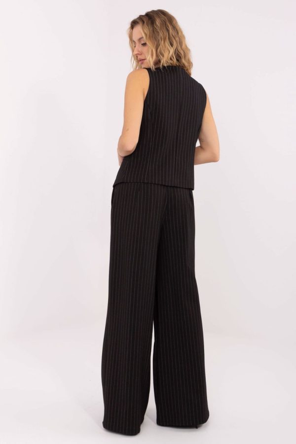 Black Women Trousers in Pants, Trousers, Shorts with Spandex, Nylon, Polyester and Viscose