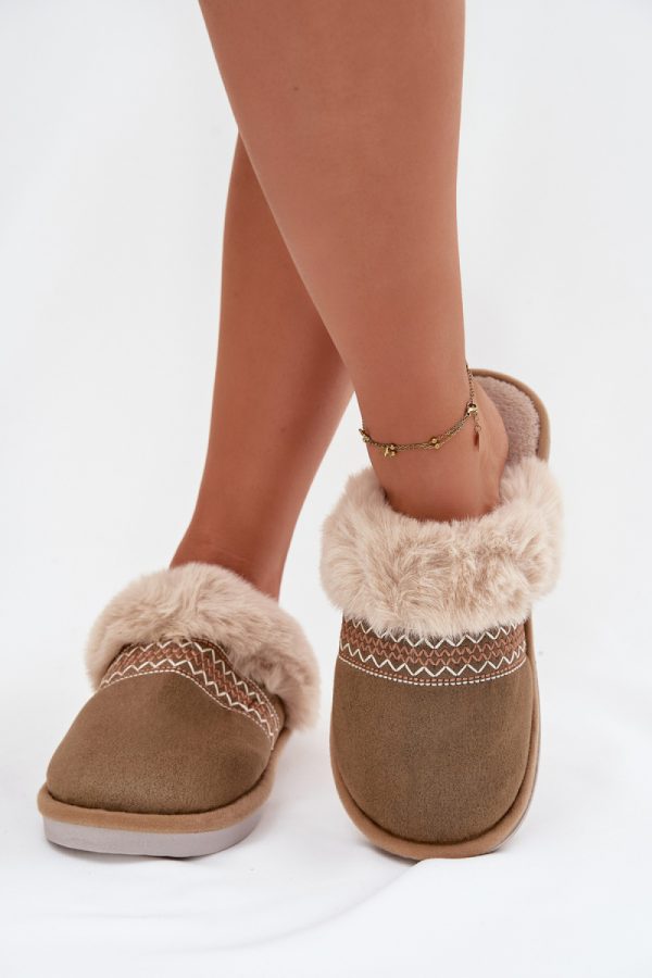 Green Slippers in Slippers For Women with Fabric, Warmers, Footbed and Sole Height
