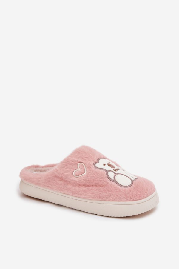 Pink Slippers in Slippers For Women with Fabric, Warmers, Footbed and Sole Height