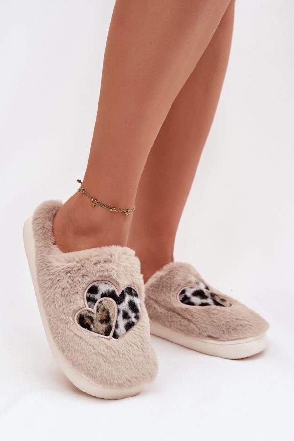 Beige Slippers in Slippers For Women with Fabric, Warmers, Footbed and Sole Height