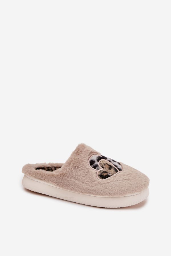 Beige Slippers in Slippers For Women with Fabric, Warmers, Footbed and Sole Height