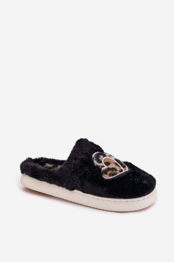 Black Slippers in Slippers For Women with Fabric, Warmers, Footbed and Sole Height