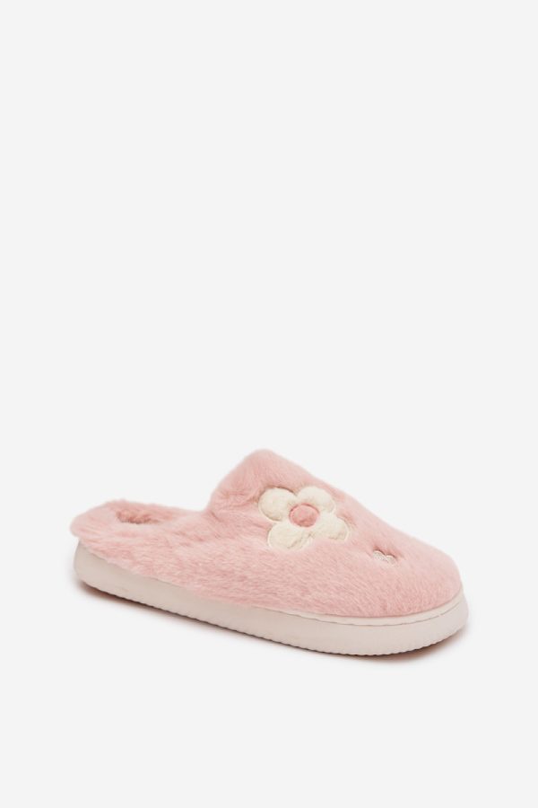 Pink Slippers in Slippers For Women with Fabric, Warmers, Footbed and Sole Height