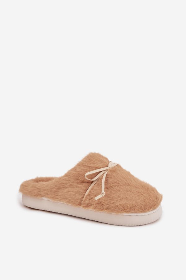 Brown Slippers in Slippers For Women with Fabric, Warmers, Footbed and Sole Height