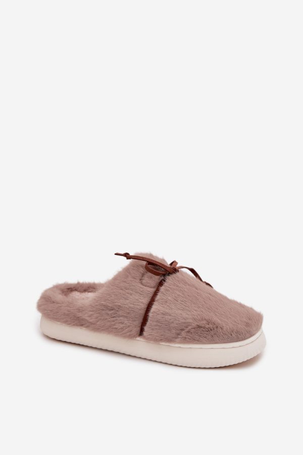 Beige Slippers in Slippers For Women with Fabric, Warmers, Footbed and Sole Height