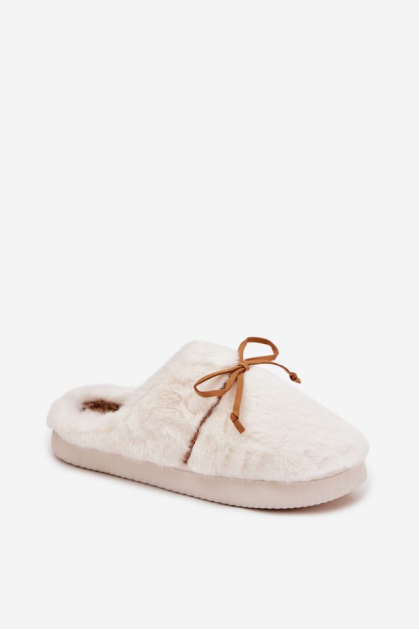 White Slippers in Slippers For Women with Fabric, Warmers, Footbed and Sole Height