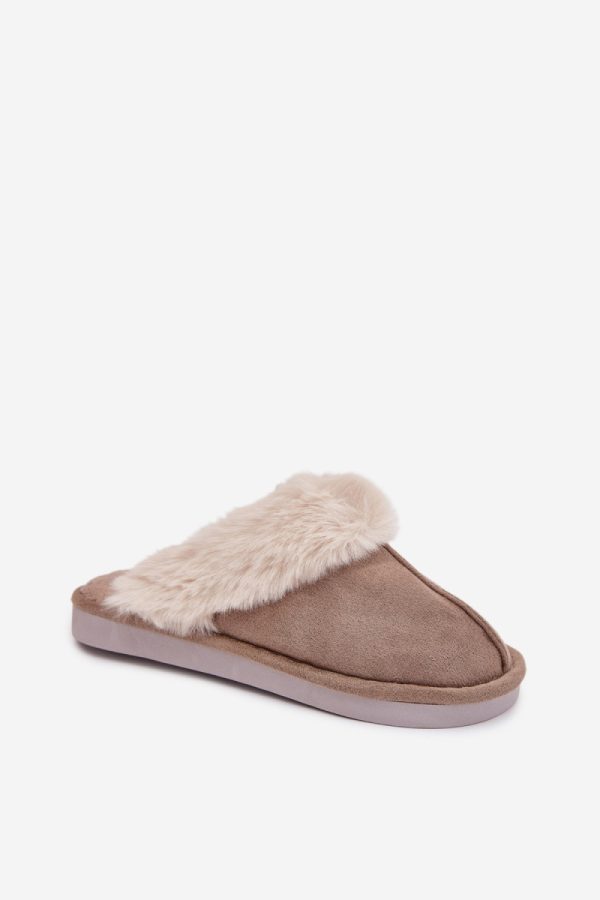 Beige Slippers in Slippers For Women with Fabric, Warmers, Footbed and Sole Height