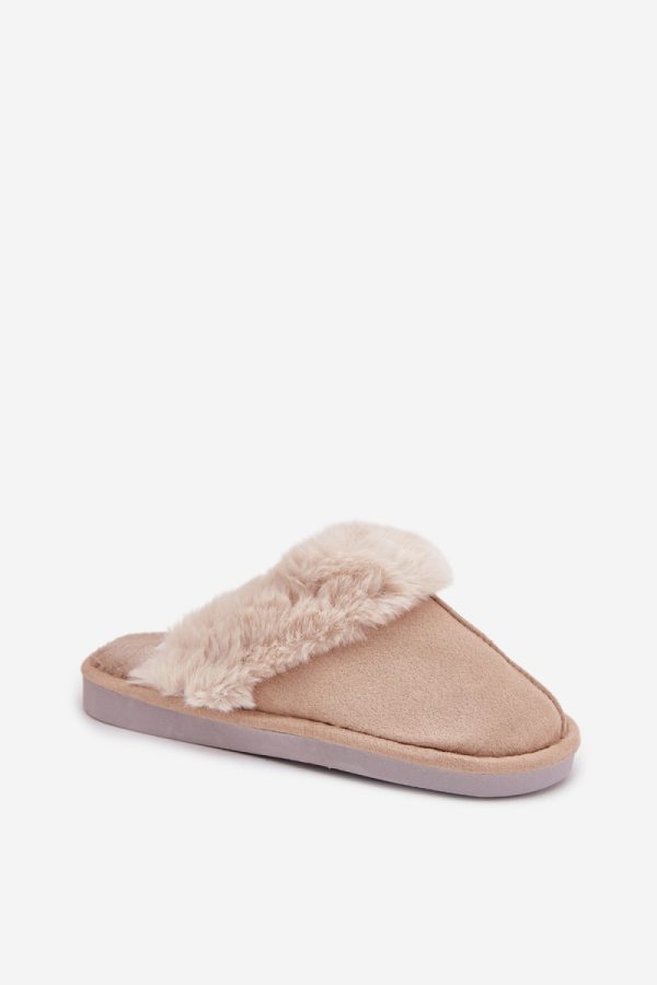 Beige Slippers in Slippers For Women with Fabric, Warmers, Footbed and Sole Height