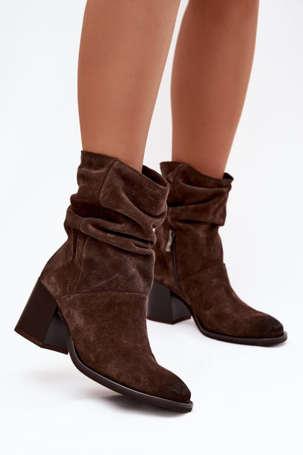 brown Heel boots model 221516 Step in style