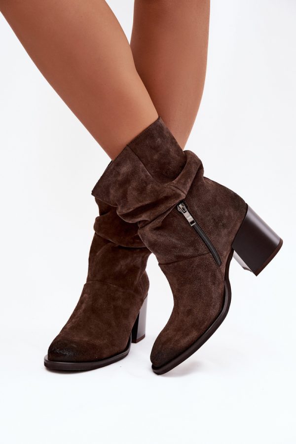 brown Heel boots model 221516 Step in style