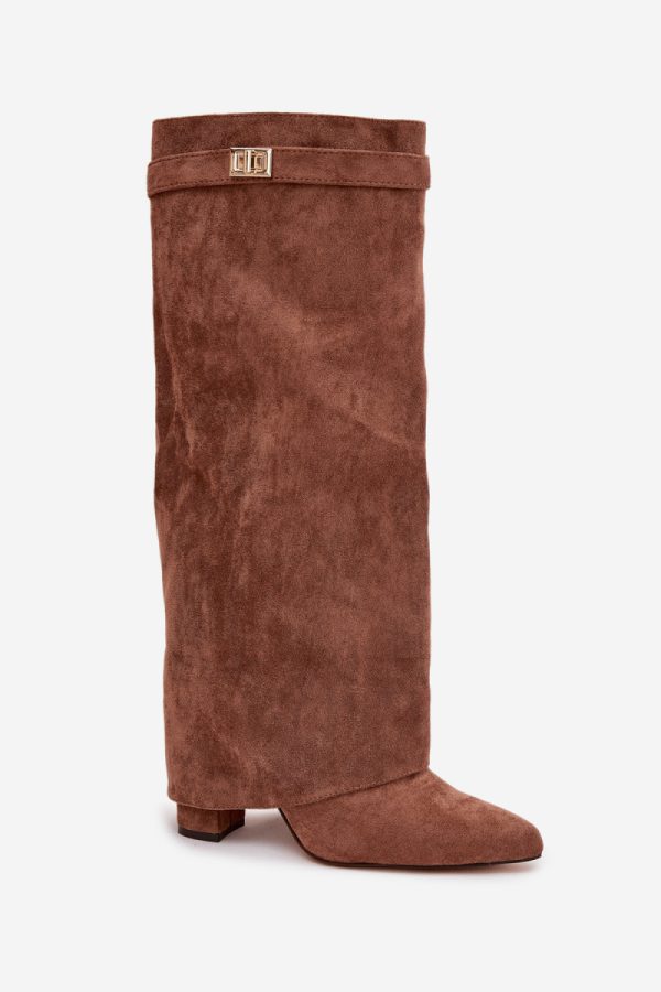 beige Heel boots model 221530 Step in style