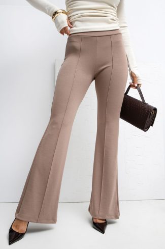 Beige Tracksuit Trousers in Pants, Trousers, Shorts with Spandex and Viscose