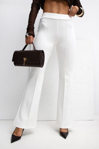 Beige Tracksuit Trousers in Pants, Trousers, Shorts with Spandex and Viscose