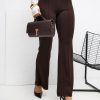Brown Tracksuit Trousers in Pants, Trousers, Shorts with Spandex and Viscose