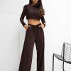 Brown Tracksuit Trousers in Pants, Trousers, Shorts with Spandex and Viscose