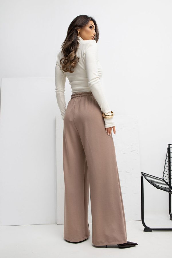 Beige Tracksuit Trousers in Pants, Trousers, Shorts with Spandex and Viscose