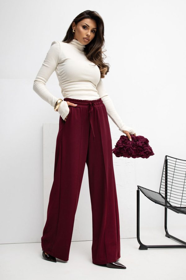 Red Tracksuit Trousers in Pants, Trousers, Shorts with Spandex and Viscose