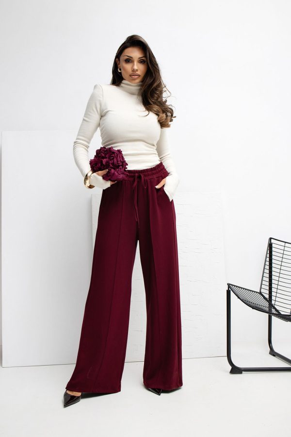 Red Tracksuit Trousers in Pants, Trousers, Shorts with Spandex and Viscose