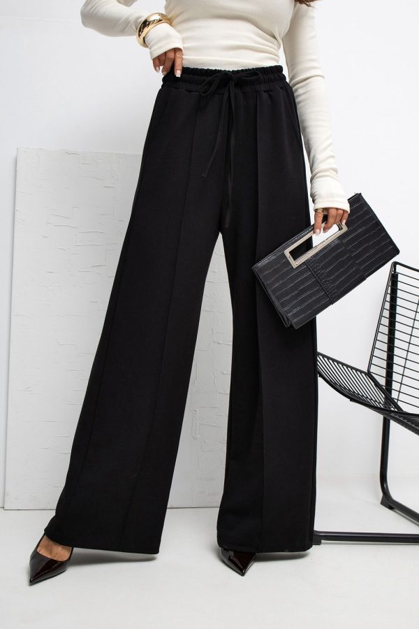 Black Tracksuit Trousers in Pants, Trousers, Shorts with Spandex and Viscose
