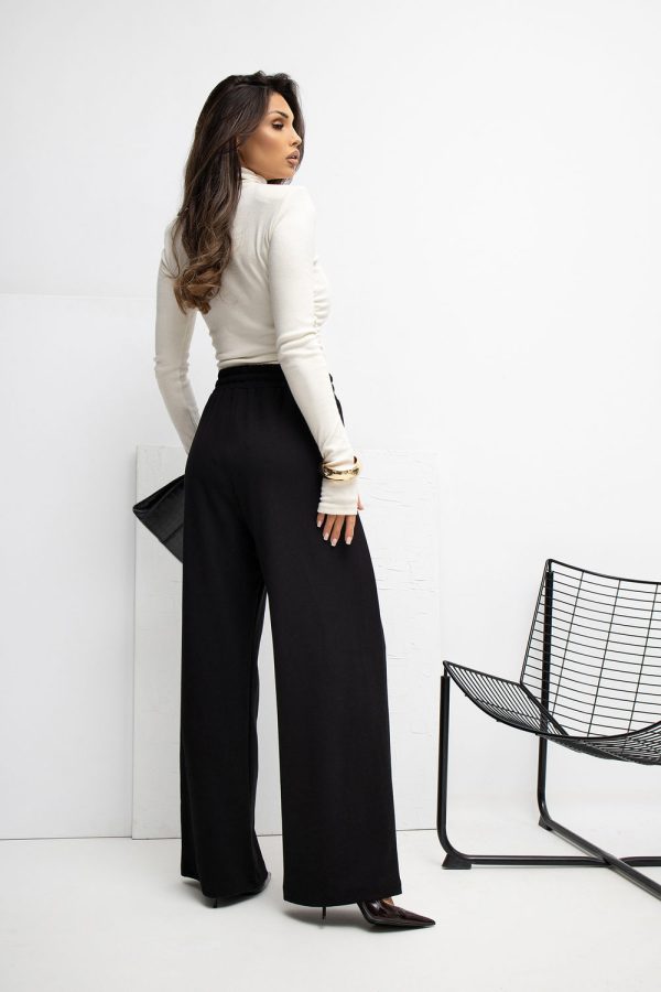 Black Tracksuit Trousers in Pants, Trousers, Shorts with Spandex and Viscose