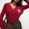 Red Blouse in Women`s Blouses, Tunics with Cotton and Spandex