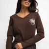 Brown Blouse in Women`s Blouses, Tunics with Cotton and Spandex