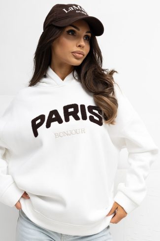 Beige Sweatshirt in Sweatshirts For Women with Cotton and Spandex
