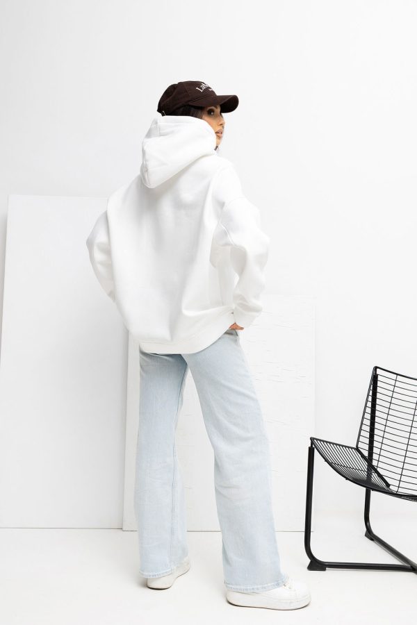 Beige Sweatshirt in Sweatshirts For Women with Cotton and Spandex