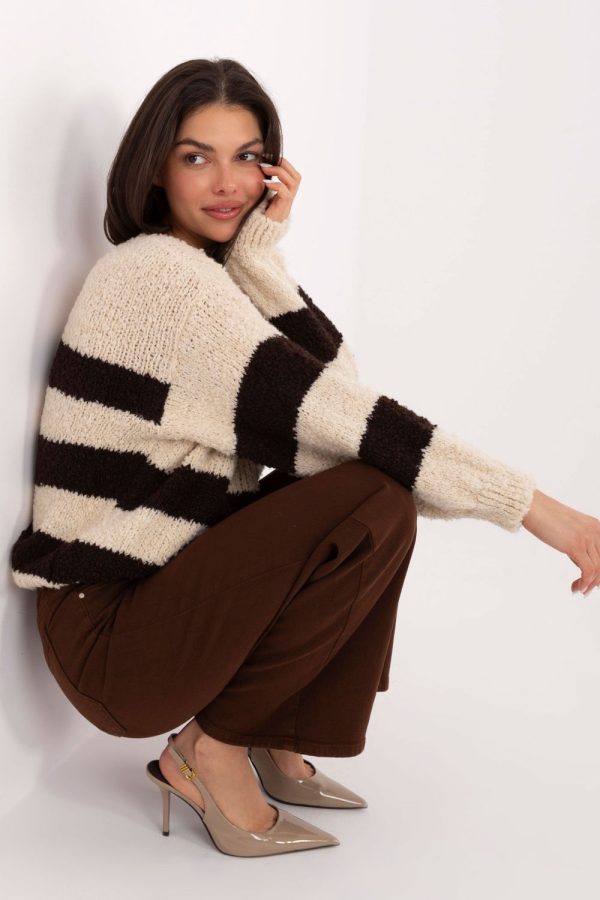 Beige Jumper in Sweaters, Pullovers, Jumpers, Turtlenecks, Boleros, Shrugs with Acrylic, Alpaca, Polyester and Wool