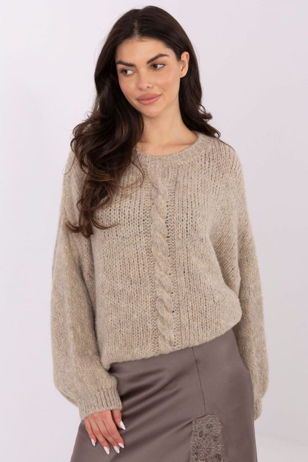 beige Jumper model 221579 Italy Moda