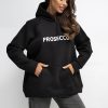 Black Sweatshirt in Sweatshirts For Women with Cotton and Spandex