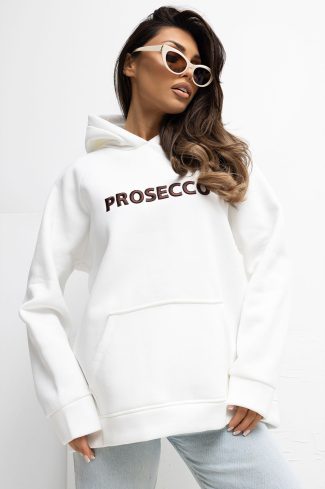 Beige Sweatshirt in Sweatshirts For Women with Cotton and Spandex