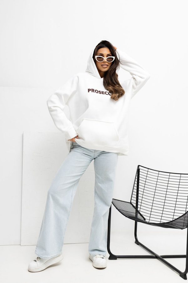 Beige Sweatshirt in Sweatshirts For Women with Cotton and Spandex