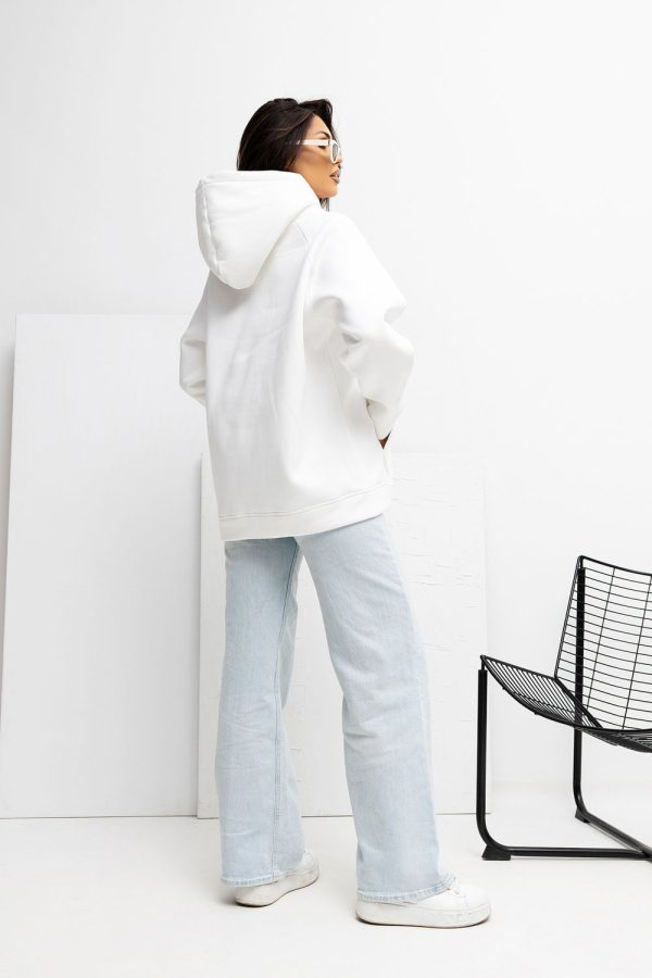 Beige Sweatshirt in Sweatshirts For Women with Cotton and Spandex
