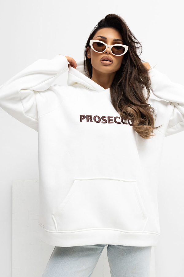 Beige Sweatshirt in Sweatshirts For Women with Cotton and Spandex