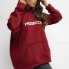 Red Sweatshirt in Sweatshirts For Women with Cotton and Spandex