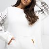 Beige Sweatshirt in Sweatshirts For Women with Cotton and Spandex