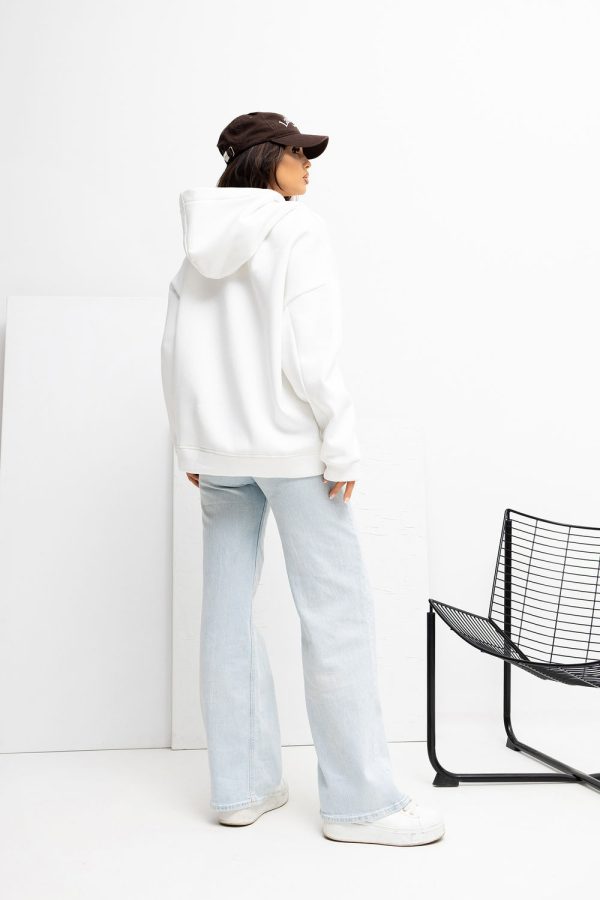 Beige Sweatshirt in Sweatshirts For Women with Cotton and Spandex
