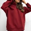 Red Sweatshirt in Sweatshirts For Women with Cotton and Spandex