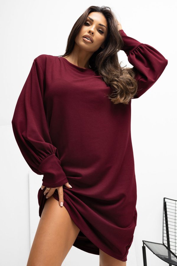 Red Daydress in Day Dresses with Spandex and Viscose