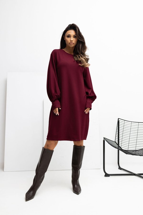 Red Daydress in Day Dresses with Spandex and Viscose