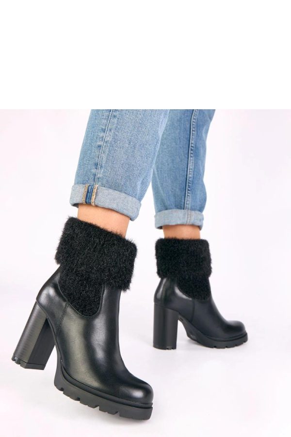 Black Heel Boots...Fabric, Footbed, Upper Height and Heel Height