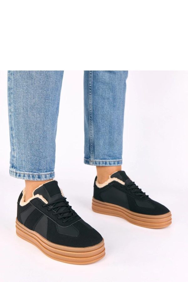 Black Sport Shoes....Fabric, Footbed and Platform Height