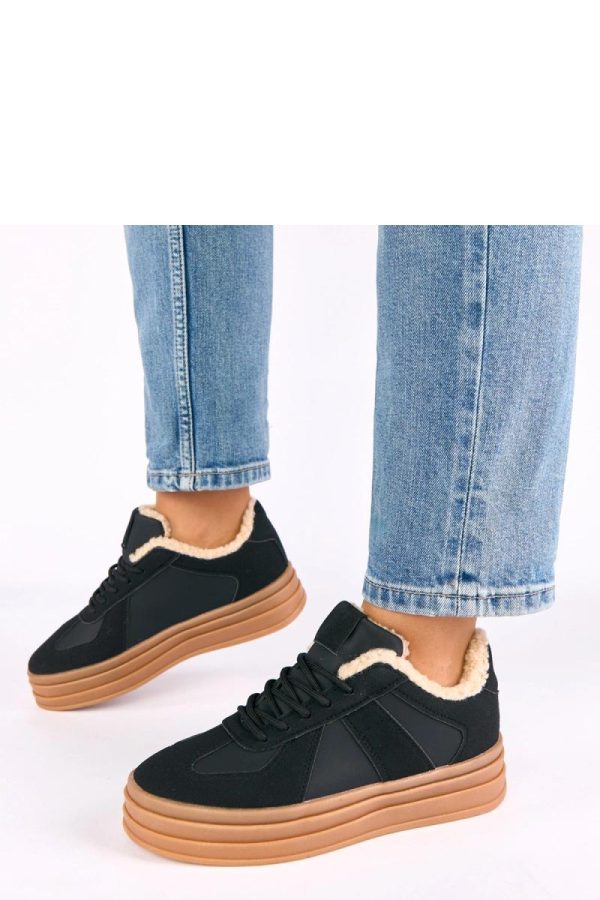 Black Sport Shoes....Fabric, Footbed and Platform Height