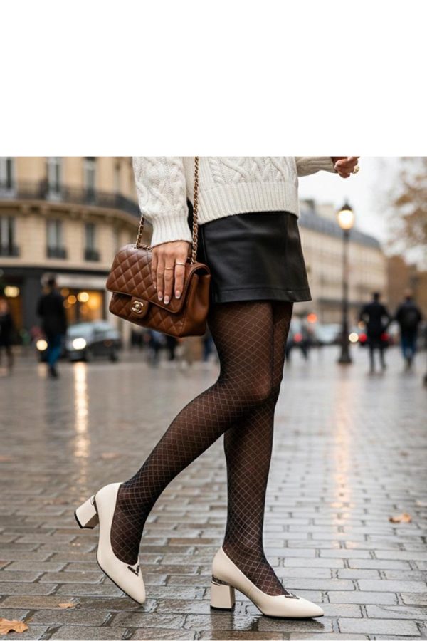 Beige Block Heel Pumps..Fabric, Footbed and Heel Height
