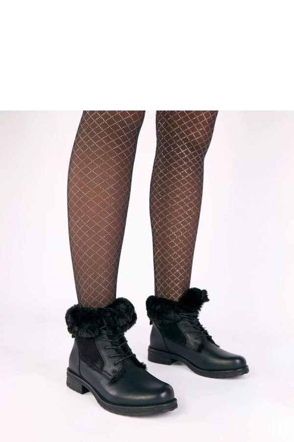 Black Boots..Fabric, Footbed, Upper Height and Heel Height