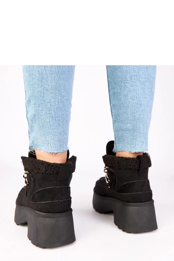 Black Snow Boots in Women`s Ankle Boots & Booties with Fabric, Footbed, Upper Height and Platform Height