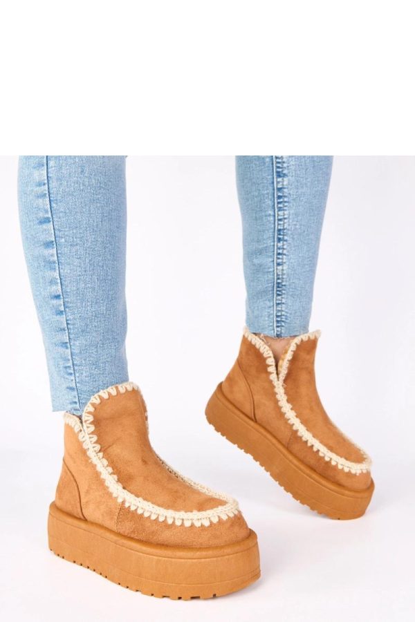 Brown Snow Boots.Fabric, Footbed, Upper Height and Platform Height