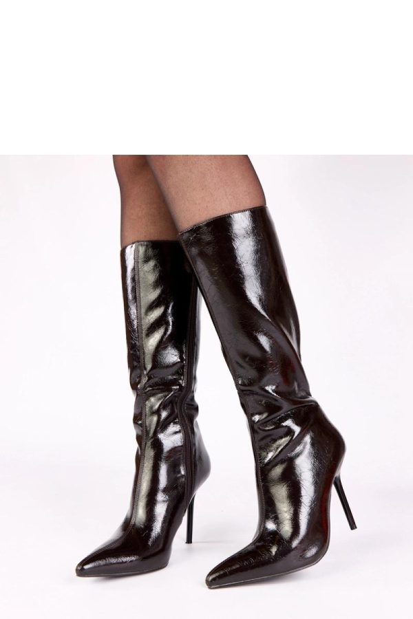 Brown Heel Boots in Over The Knee High Boots, Thigh High Boots with Fabric, Footbed, Upper Height and Heel Height