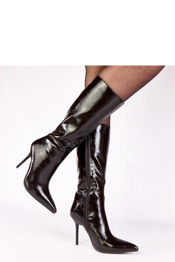 Brown Heel Boots in Over The Knee High Boots, Thigh High Boots with Fabric, Footbed, Upper Height and Heel Height